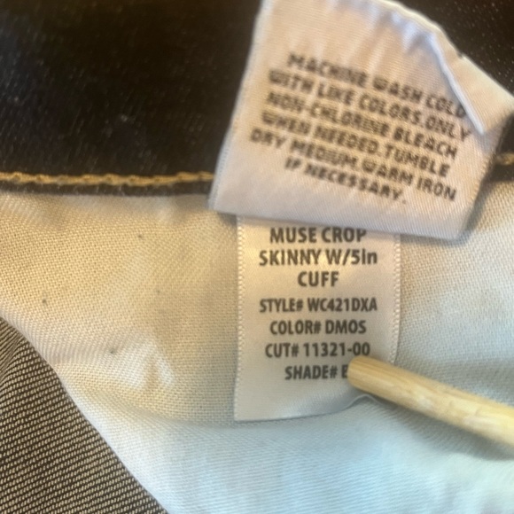 LAST CALL Hudson Muse Crop Skinny Jeans Hemmed to 26” Inseam. Women’s 30 - Picture 10 of 16